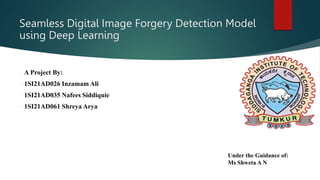 Image Forgery detection using deep learning | PPTX | Photo Editing ...