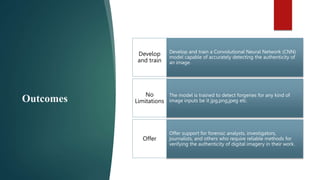 Image Forgery detection using deep learning | PPTX | Photo Editing ...