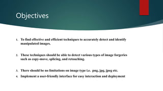 Image Forgery detection using deep learning | PPTX | Photo Editing ...