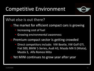 Competitive Environment<br />What else is out there?<br />The market for efficient compact cars is growing<br />Increasing...