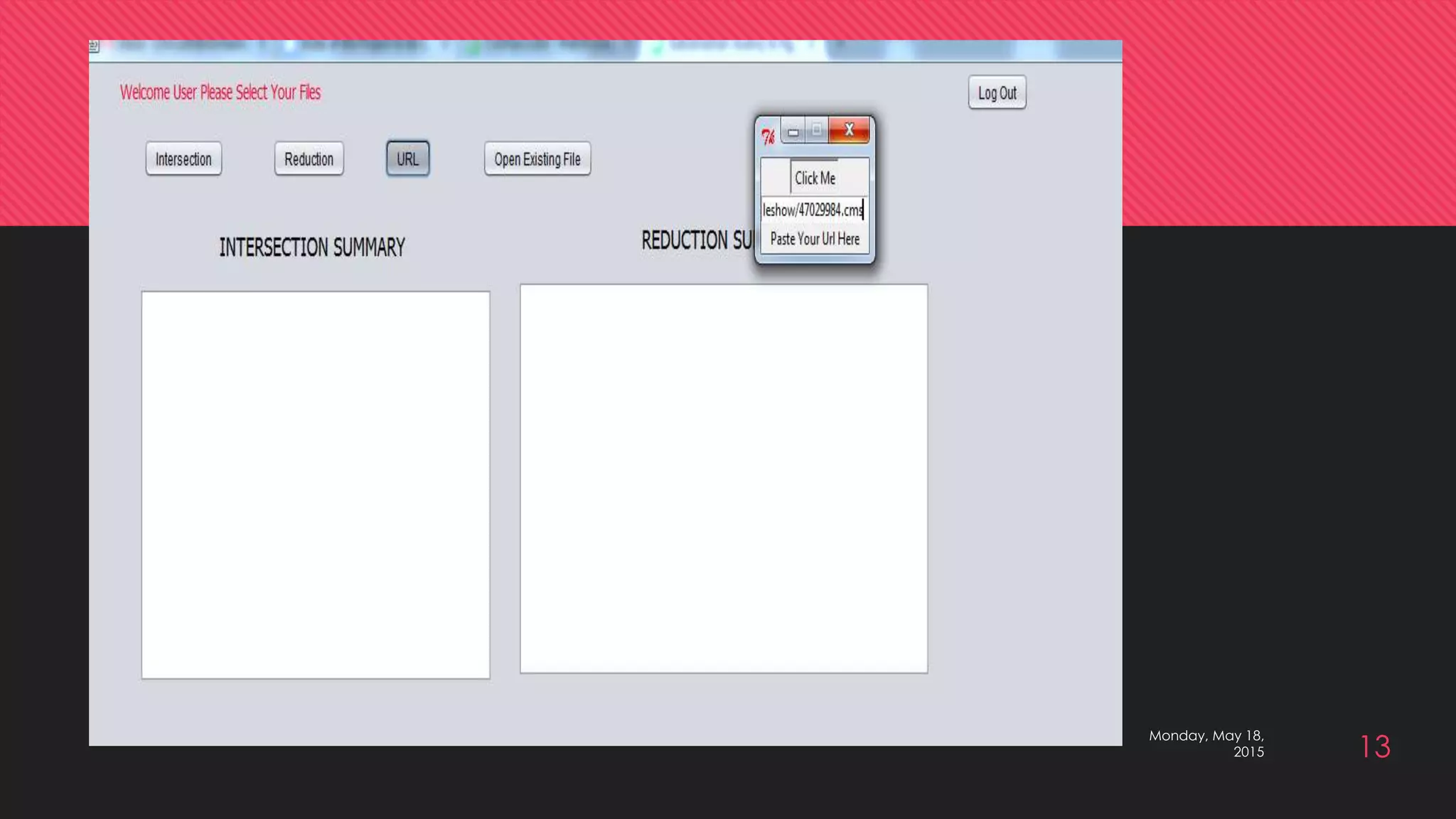 Monday, May 18,
2015 13
 