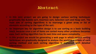 Power point presentation of Sorting Techniques | PPTX