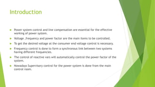 Power System Control And Line Compensation | PPTX
