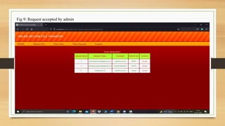 Fig 9: Request accepted by admin
 