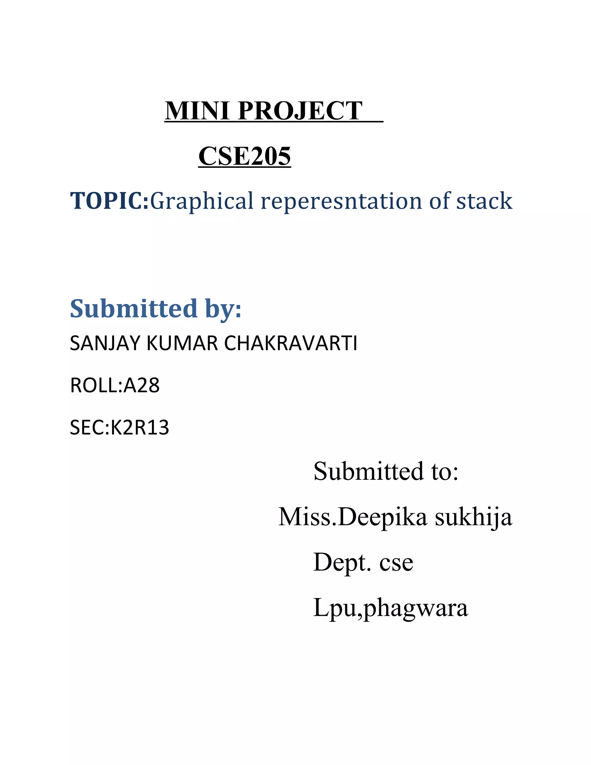 Graphical Representation Of Stack