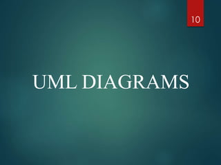 UML DIAGRAMS
10
 