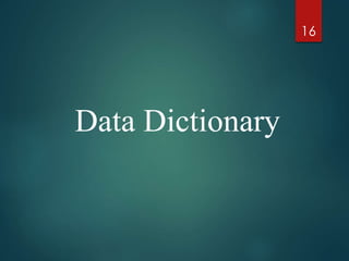 Data Dictionary
16
 