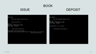 BOOK
ISSUE DEPOSIT
 