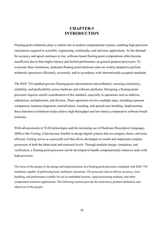 Design and implementation of floating point processor | PDF