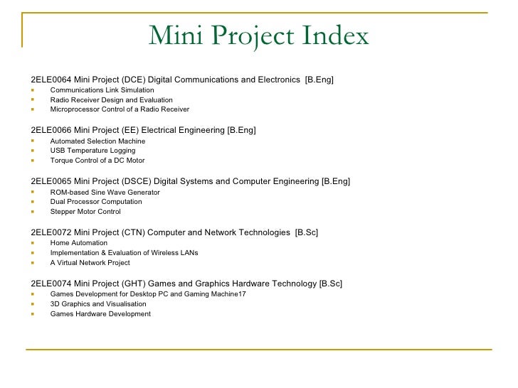 presentation for mini project