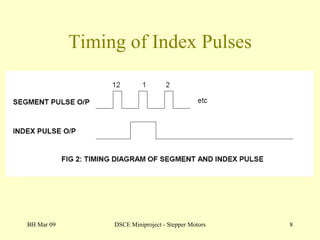 Timing of Index Pulses BH Mar 09 DSCE Miniproject - Stepper Motors 