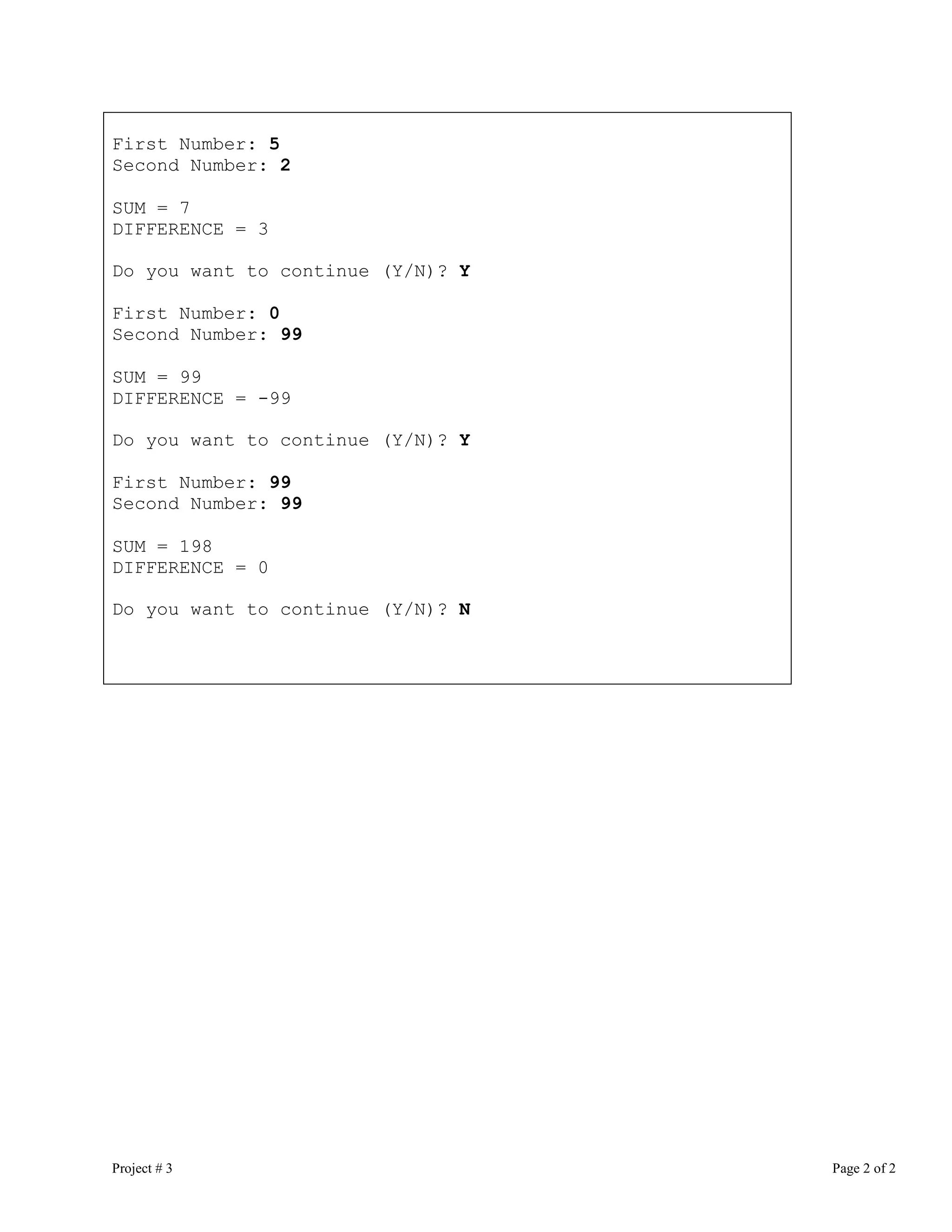 Programming problem 3 pdf