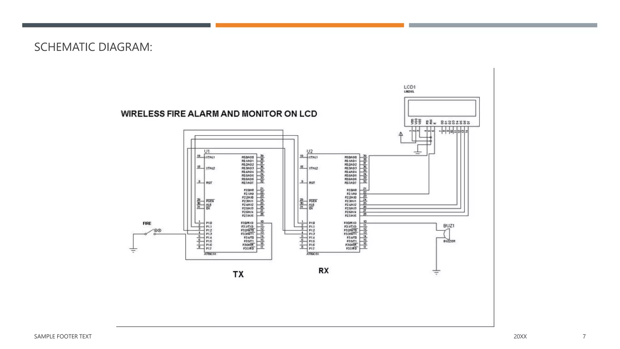 SCHEMATIC DIAGRAM:
SAMPLE FOOTER TEXT 20XX 7
 