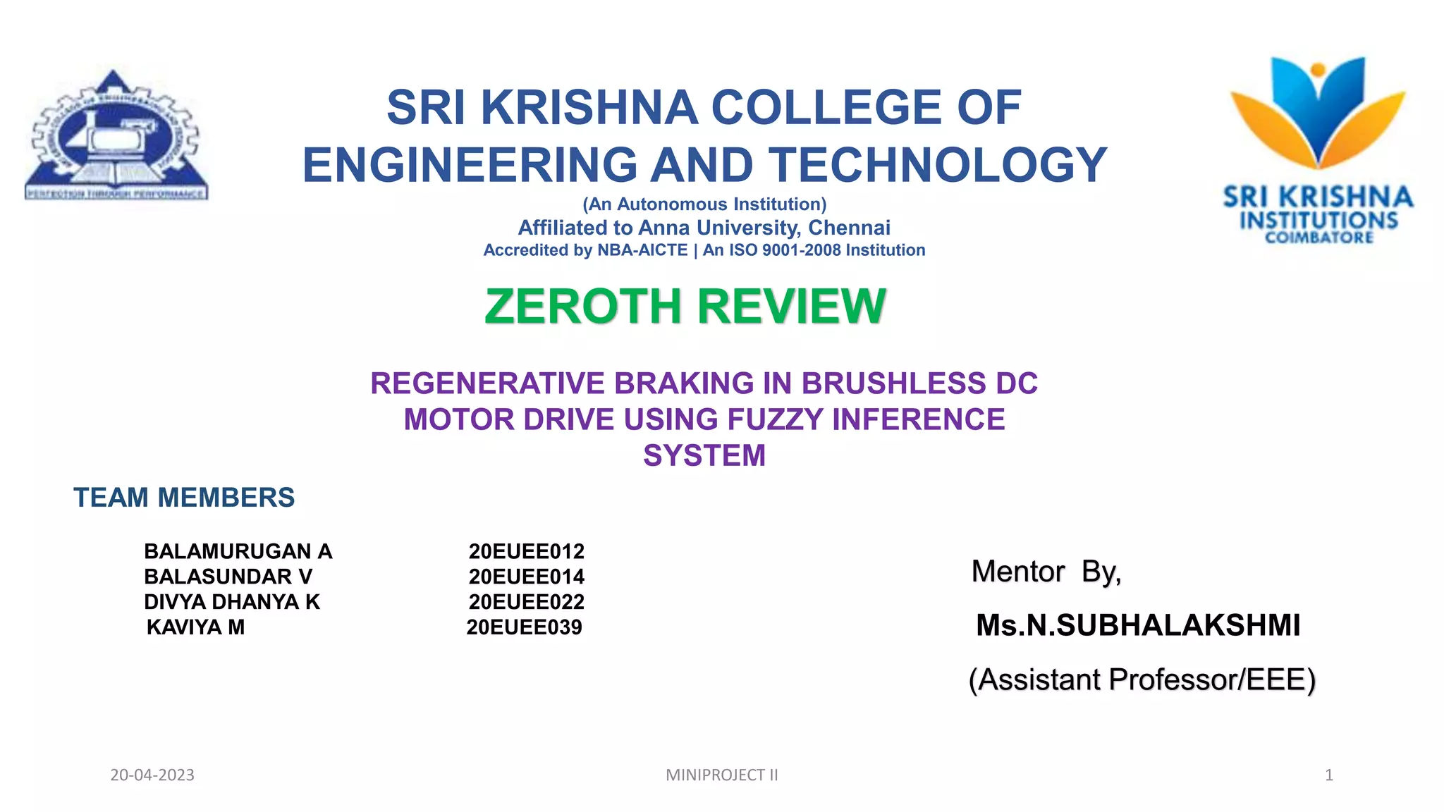 Mini Project II Zeroth Review PPT.pptx