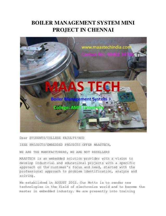 BOILER MANAGEMENT SYSTEM MINI PROJECT