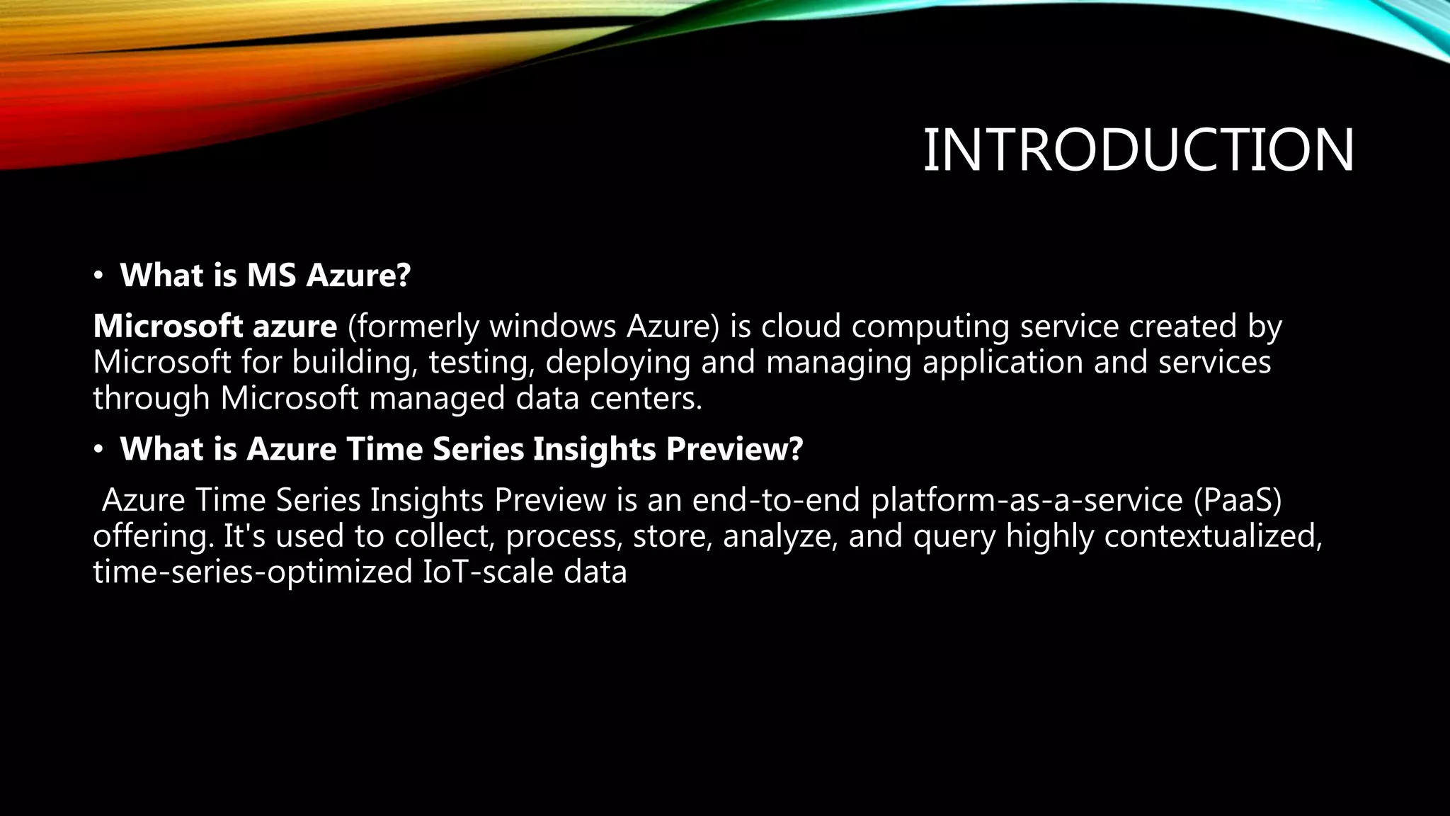 Mini project on microsoft azure based on time | PPTX