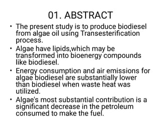 Production of the Biodiesel from algae .pdf