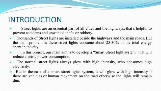 Smart Street Light Using Microcontroller Ppt Auto Technology