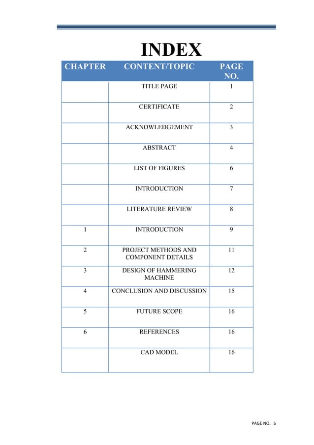 AUTOMATIC PORTABLE HAMMERING MACHINE REPORT