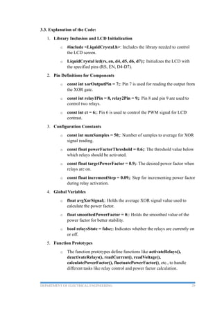 Arduino Based Power Factor Correction Project Report | PDF