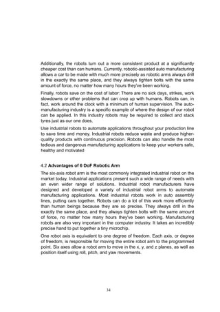 Robotic arm project report for engineering | DOCX
