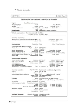 23 | P a g e
 Résultats de simulation :
 