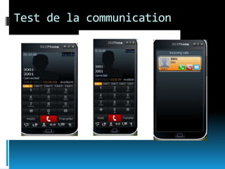 Test de la communication
 