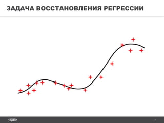 7
ЗАДАЧА ВОССТАНОВЛЕНИЯ РЕГРЕССИИ
 