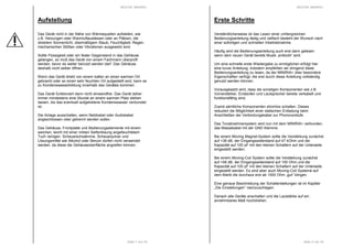 RESTEK MINIRIA+
Seite 7 von 20
Aufstellung
Das Gerät nicht in der Nähe von Wärmequellen aufstellen, wie
z.B. Heizungen oder Warmluftauslässen oder an Plätzen, die
direktem Sonnenlicht, übermäßigem Staub, Feuchtigkeit, Regen,
mechanischen Stößen oder Vibrationen ausgesetzt sind.
Sollte Flüssigkeit oder ein fester Gegenstand in das Gehäuse
gelangen, so muß das Gerät von einem Fachmann überprüft
werden, bevor es weiter benutzt werden darf. Das Gehäuse
deshalb nicht selber öffnen.
Wenn das Gerät direkt von einem kalten an einen warmen Ort
gebracht oder an einen sehr feuchten Ort aufgestellt wird, kann es
zu Kondenswasserbildung innerhalb des Gerätes kommen.
Das Gerät funktioniert dann nicht einwandfrei. Das Gerät daher
immer mindestens eine Stunde an einem warmen Platz stehen
lassen, bis das eventuell aufgetretene Kondenswasser verdunstet
ist.
Die Anlage ausschalten, wenn Netzkabel oder Audiokabel
angeschlossen oder getrennt werden sollen.
Das Gehäuse, Frontplatte und Bedienungselemente mit einem
weichen, leicht mit einer milden Seifenlösung angefeuchtetem
Tuch reinigen. Scheuerschwämme, Scheuerpulver und
Lösungsmittel wie Alkohol oder Benzin dürfen nicht verwendet
werden, da diese die Gehäuseoberfläche angreifen können.
RESTEK MINIRIA+
Seite 8 von 20
Erste Schritte
Verständlicherweise ist das Lesen einer umfangreichen
Bedienungsanleitung lästig und vielfach besteht der Wunsch nach
einer sofortigen und schnellen Inbetriebnahme.
Häufig wird die Bedienungsanleitung auch erst dann gelesen
wenn dem neuen Gerät bereits Musik „entlockt“ wird.
Um eine schnelle erste Wiedergabe zu ermöglichen erfolgt hier
eine kurze Anleitung, trotzdem empfehlen wir dringend diese
Bedienungsanleitung zu lesen, da der MINIRIA+ über besondere
Eigenschaften verfügt, die erst durch diese Anleitung vollständig
genutzt werden können.
Vorausgesetzt wird, dass die sonstigen Komponenten wie z.B.
Vorverstärker, Endstufen und Lautsprecher bereits verkabelt und
funktionsfähig sind.
Zuerst sämtliche Komponenten stromlos schalten. Dieses
reduziert die Möglichkeit einer statischen Entladung beim
Anschließen der Verbindungskabel zur Phonovorstufe.
Das Tonabnehmersystem wird nun mit dem MINIRIA+ verbunden,
das Massekabel mit der GND Klemme.
Bei einem Moving Magnet-System sollte die Verstärkung zunächst
auf +38 dB, der Eingangswiderstand auf 47 kOhm und die
Kapazität auf 100 pF mit den kleinen Schaltern auf der Unterseite
eingestellt werden.
Bei einem Moving-Coil System sollte die Verstärkung zunächst
auf +58 dB, der Eingangswiderstand auf 100 Ohm und die
Kapazität auf 100 pF mit den kleinen Schaltern auf der Unterseite
eingestellt werden. Es sind aber auch Moving-Coil Systeme auf
dem Markt die durchaus erst ab 1000 Ohm „gut“ klingen.
Eine genaue Beschreibung der Schalterstellungen ist im Kaptitel
„Die Einstellungen“ nachzuschlagen.
Danach alle Geräte anschalten und die Lautstärke auf ein
annehmbares Maß hochdrehen.
 