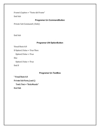 Codigos De Visual Basic | PDF