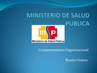 Comportamiento Organizacional

               Ramiro Suárez.
 