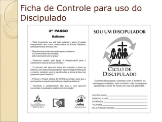 Ficha de Controle para uso do
Discipulado

 