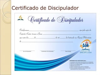 Certificado de Discipulador

 