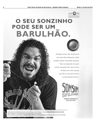 8   Diário Oficial do Estado de Pernambuco - Ministério Público Estadual   Recife, 21 de abril de 2010
 