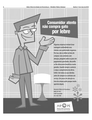 8   Diário Oficial do Estado de Pernambuco - Ministério Público Estadual   Recife, 21 de maio de 2010
 