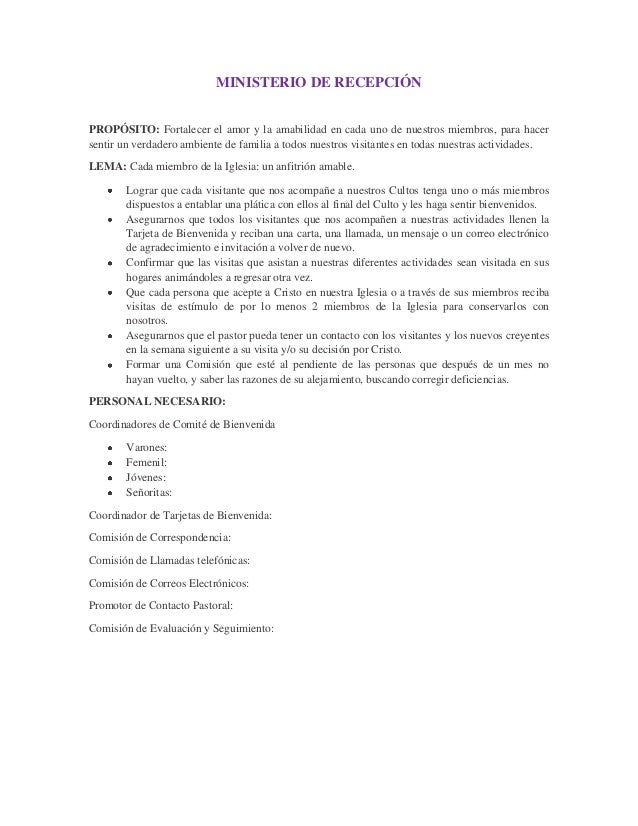 Ministerios 2014 Propósitos, metas y personal