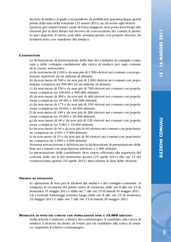 Ministero degli Interni - Schede informative sulle Elezioni ...