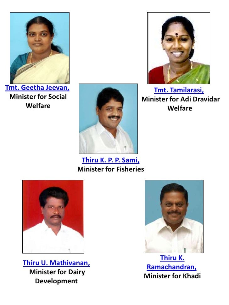 Ministers of tamilnadu