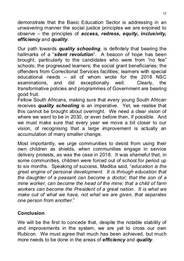 Angie Motshekga's Speech