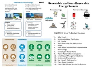 Clean Tech Examples Environment Forest and Climate Change... | PPTX