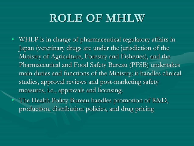 Ministry of health labour and welfare (mhlw) | PDF