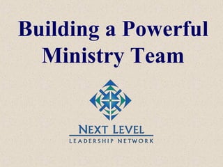 Ministry team 101 | PPT