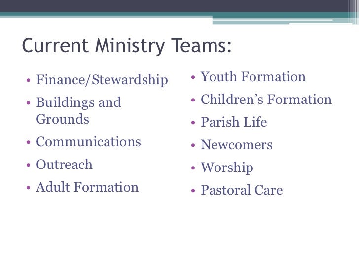 Ministry team review