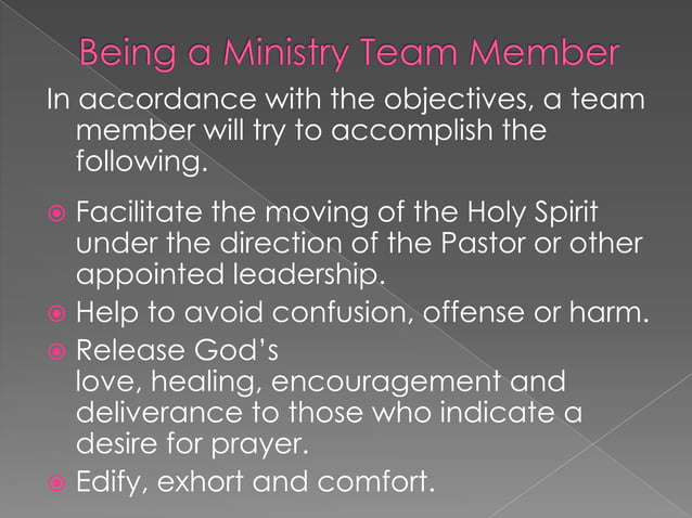 Ministry Team Training | PPTX