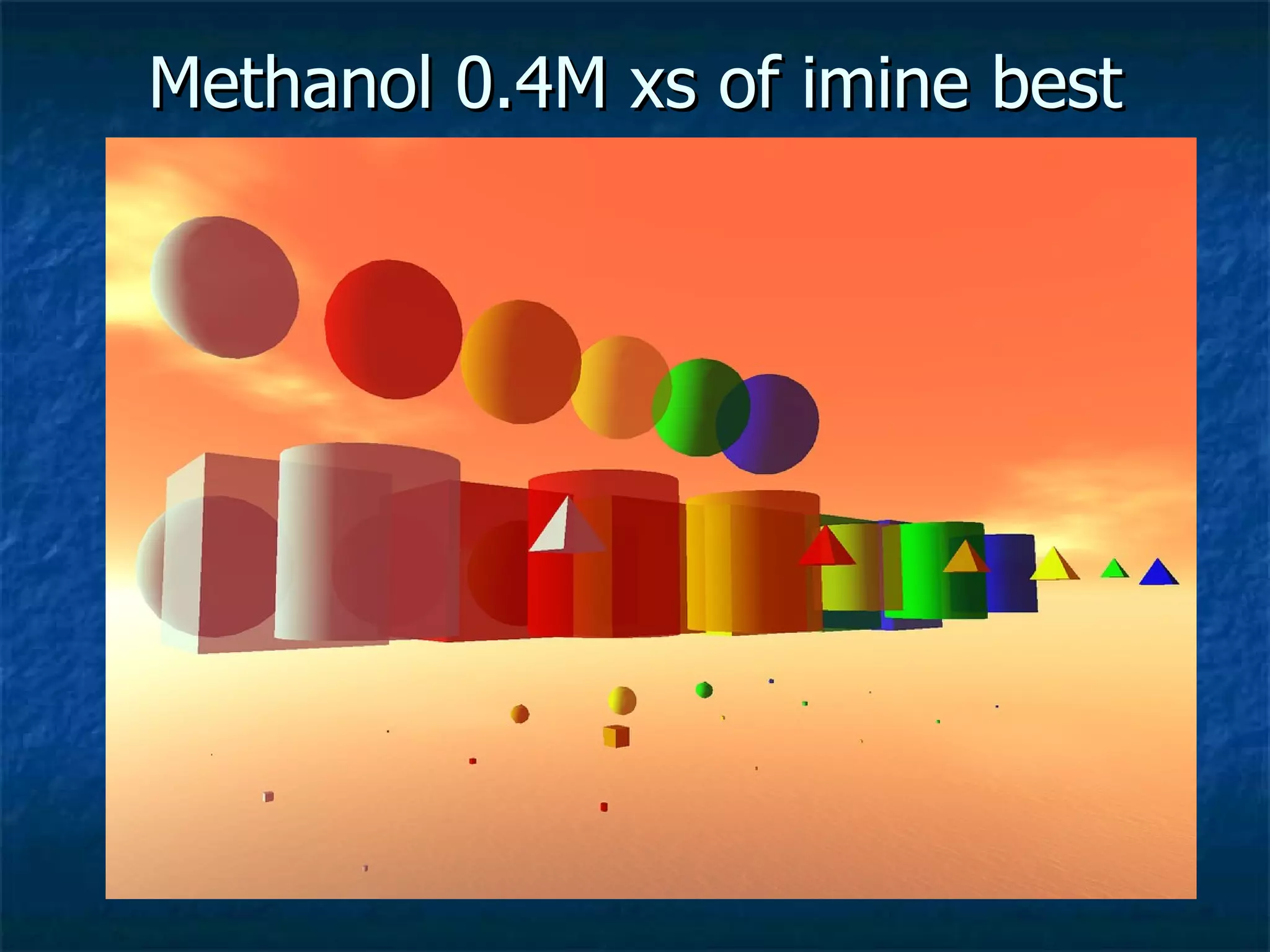 Methanol 0.4M xs of imine best 
