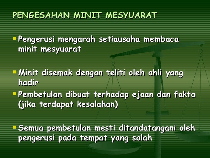 Pengenalan Kepada Minit Mesyuarat Pengenalan Kepada Minit Mesyuarat