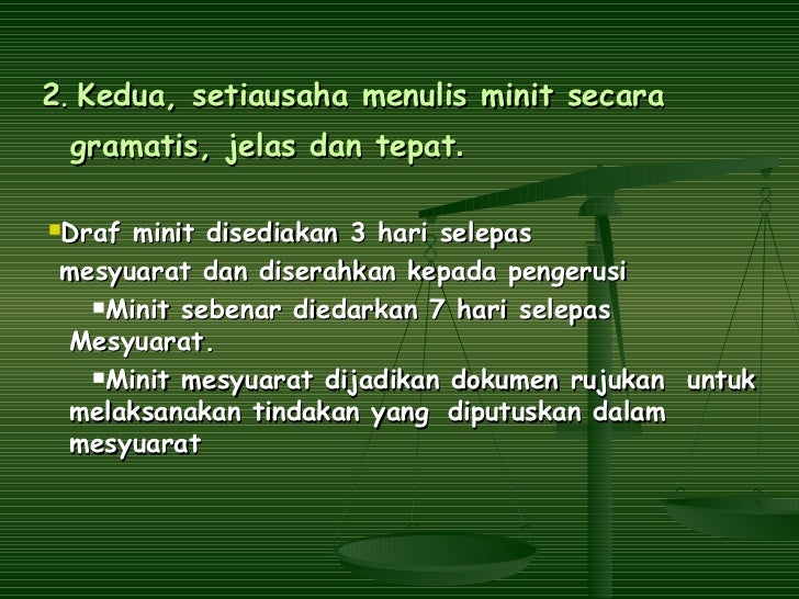 Pengenalan Kepada Minit Mesyuarat