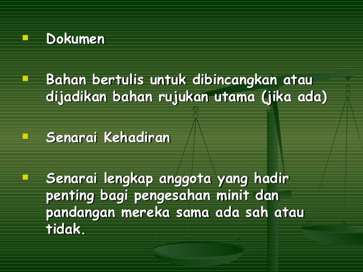 Pengenalan Kepada Minit Mesyuarat