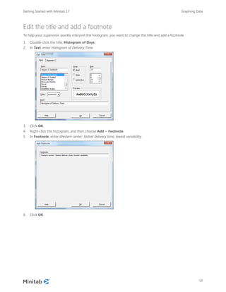 Minitab - getting started | PDF
