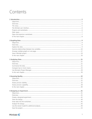 Minitab User Guide.pdf Minitab - getting started | PDF